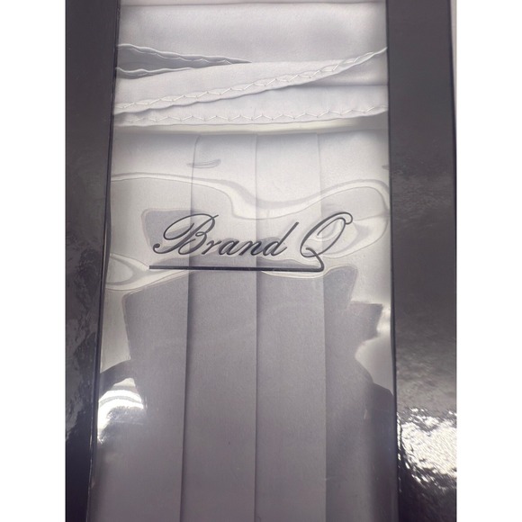 New In Box Brand Q‎ Silver Gray Cummerbund Bowtie Hankie Set Wedding Prom  #5 - Picture 2 of 10